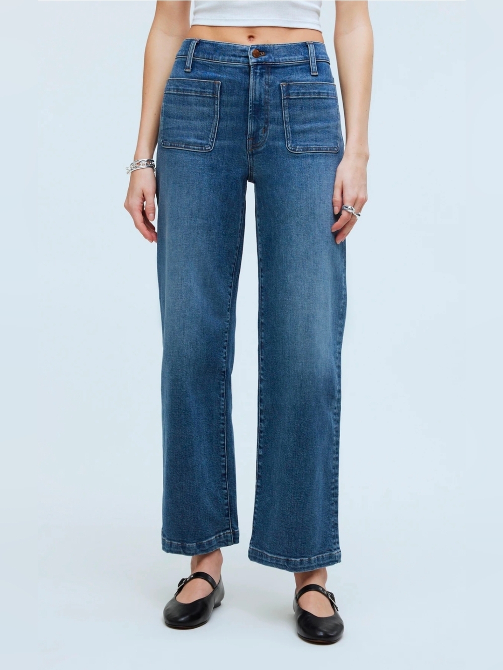 Madewell Women's The Perfect Vintage Wide-Leg Crop Jean